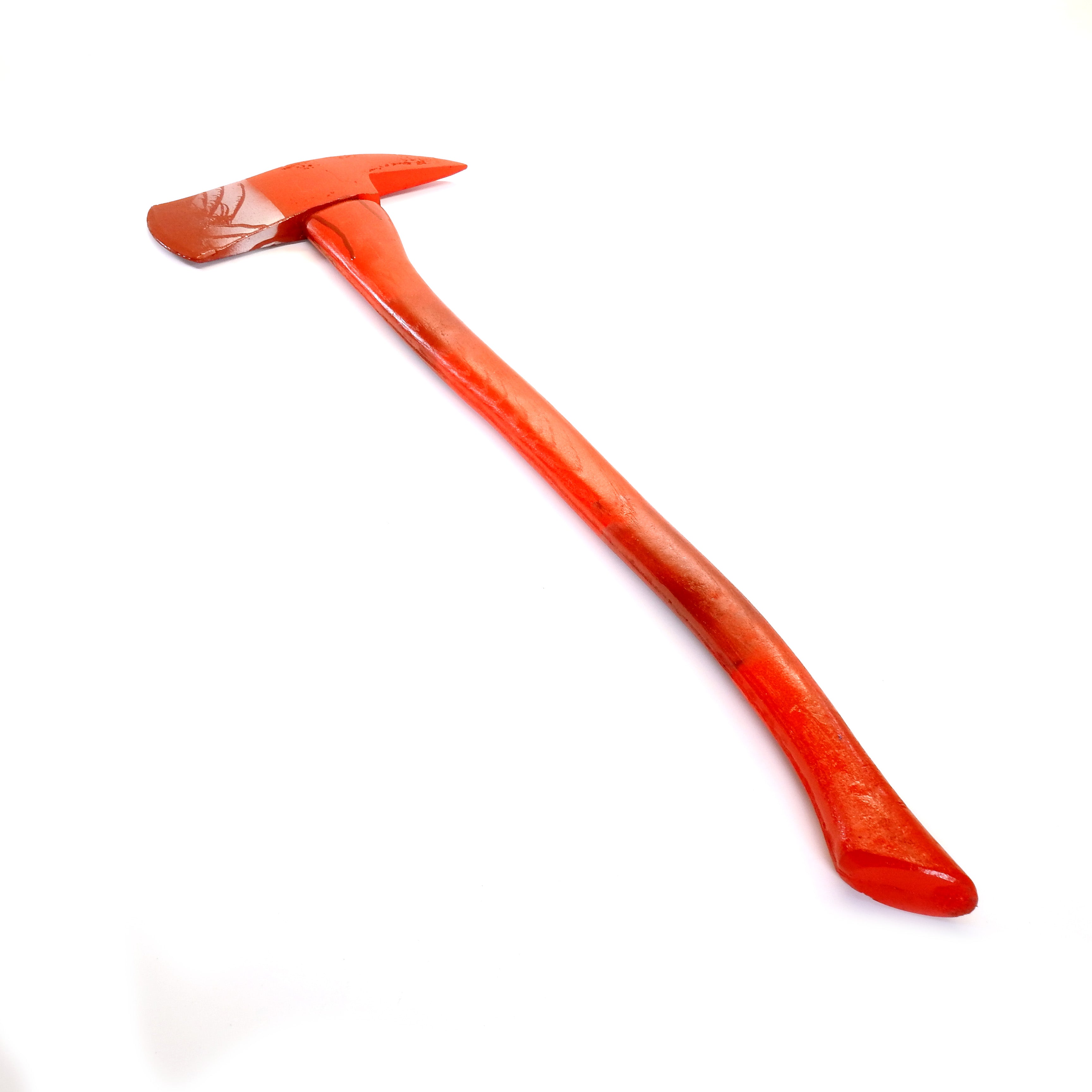 36 Inch Firefighter / Fireman's Axe Urethane Foam Rubber Stunt Prop - BLOODY - Bloodied Red and Silver Head with Red Handle
