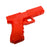 Hard Poly Police Glock Pistol Prop - Red - Red