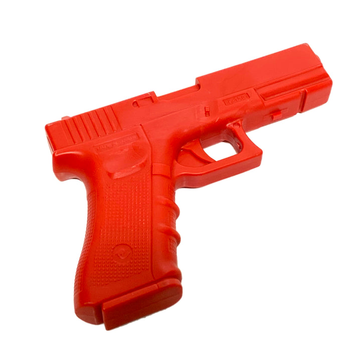 Solid Hard Poly-Plastic Police Glock Pistol Prop - Red - Red