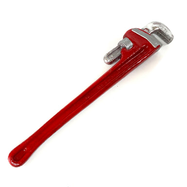 Extra Large Foam Rubber Stunt 24 Inch Pipe Wrench Prop - NEW - Red and Silver