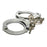 Handcuffs Deluxe Double-Lock Nickel Plated with Key - Fully Functional Locking Prop