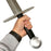Lightweight Foam Chrome Medieval Sword - All Black Handle