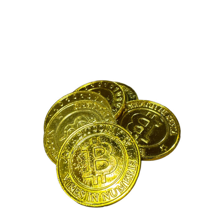 Gold Painted Bitcoin Filler Prop - 12 pack