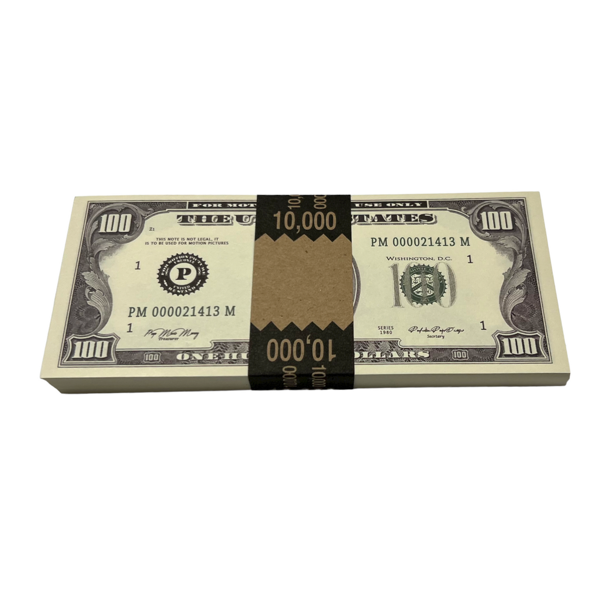 Prop Movie Money - $10,000 Stack with Filler