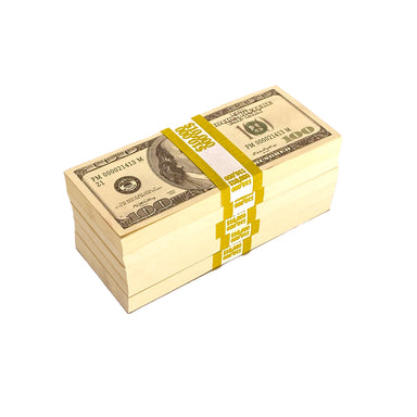 Money Prop Series 2000 $100 Crisp New $50000 Blank Filler 5-Stack Package