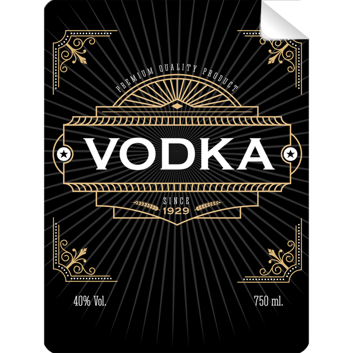 Premium Vodka Bottle Self Prop Adhesive Label