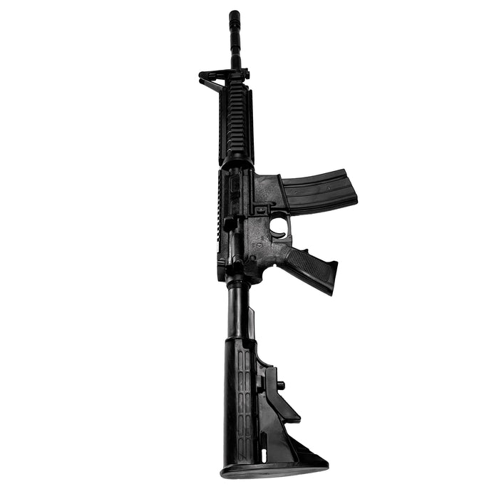 Hard Poly AR-15 Style Assault Inert Rifle Replica with Fixed Buttstock and Magazine- Set Safe Prop