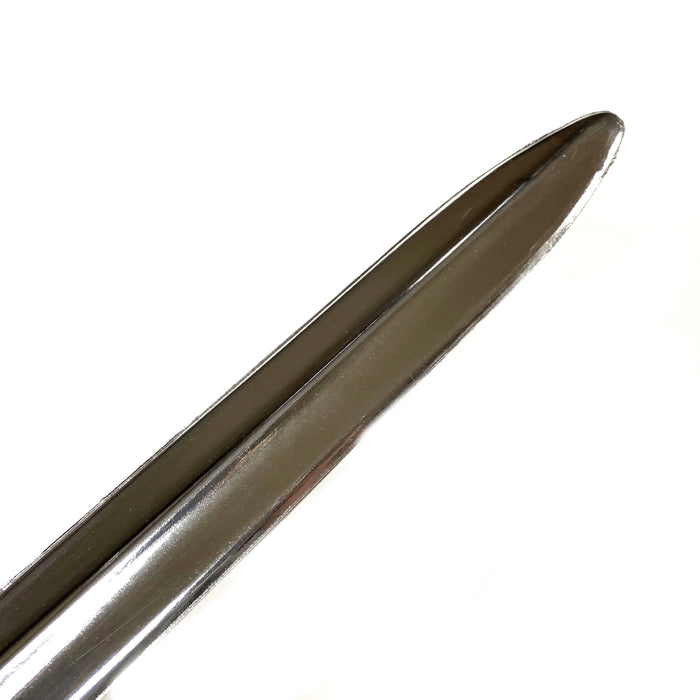 Lightweight Foam Chrome Medieval Sword - Brown and Black Handle