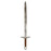 Lightweight Foam Chrome Medieval Sword - All Brown Handle