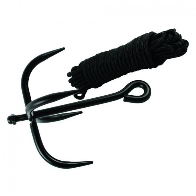 Full Metal Ninja Grappling Hook With Spring Loaded Folding Action - 30 —