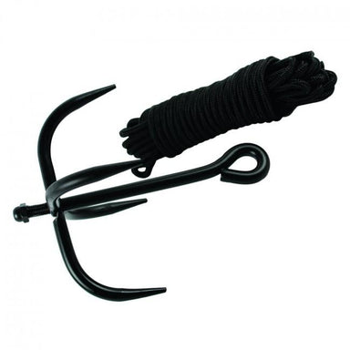 Full Metal Ninja Grappling Hook With Spring Loaded Folding Action - 30 foot Rope for Prop Use
