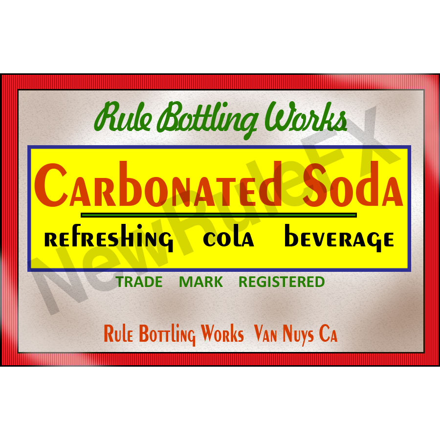 Rust Cola Label Cola Single Carbonated Soda Self Adhesive Label - License and Royalty