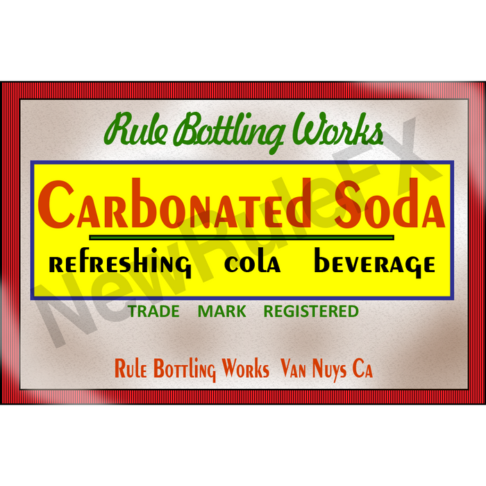 Cola Single Carbonated Soda Self Adhesive Label - License and Royalty Free for Film Use